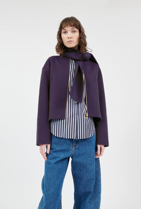 Double Face Jacke, Dark Lilac from ODEEH 