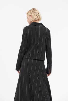 Bold Pin Stripe Jacke, Charcoal from ODEEH 