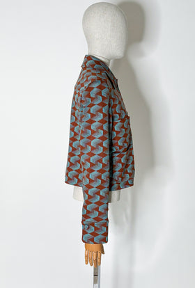 Jersey Jacquard Jacke, Caramel from ODEEH 