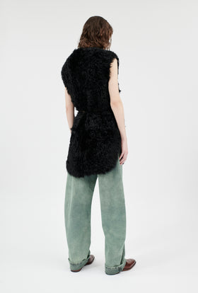 Tigrado Sheep Fell Weste, Jet Black from ODEEH 