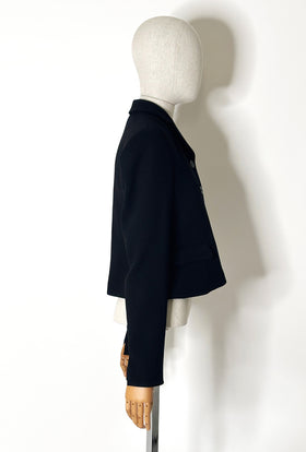 Heavy Georgette Jacke, Jet Black from ODEEH 