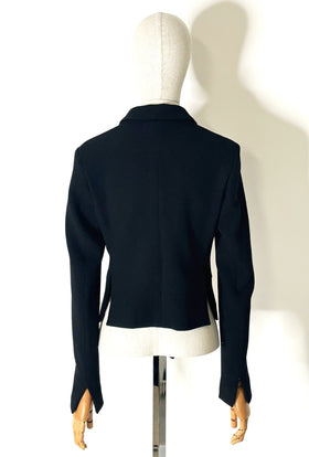 Heavy Georgette Jacke, Jet Black from ODEEH 