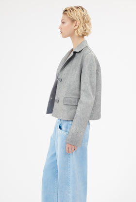 Distressed Lamb Nappa Jacket, Horizon from ODEEH 