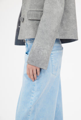Distressed Lamb Nappa Jacket, Horizon from ODEEH 