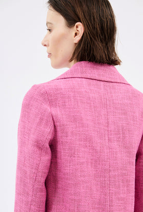 Hemp Tweed Jacket, Azalea from ODEEH 