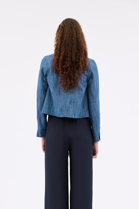 Micro Canvas Jacke, Denim Blue from ODEEH 