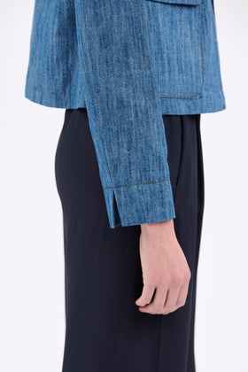 Micro Canvas Jacke, Denim Blue from ODEEH 