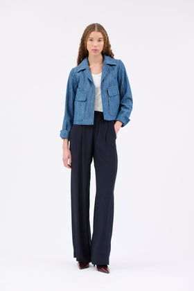 Micro Canvas Jacke, Denim Blue from ODEEH 