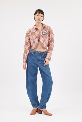 Matelassè Palms Jacket, Rosequartz from ODEEH 