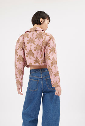Matelassè Palms Jacket, Rosequartz from ODEEH 