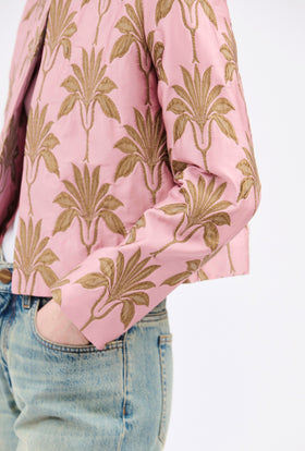 Matelassè Palms Jacket, Rosequartz from ODEEH 