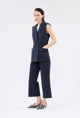 Paper Touch Stripe Weste, Marine from ODEEH 