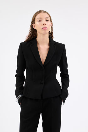 HEAVY GEORGETTE Jacke, Jet Black from ODEEH 