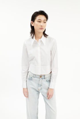 Poplin Bluse, White from ODEEH 