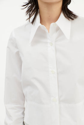 Poplin Bluse, White from ODEEH 