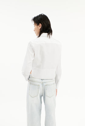 Poplin Bluse, White from ODEEH 