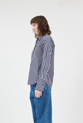 Men's Stripe Bluse, Marine from ODEEH 