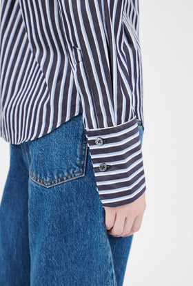 Men's Stripe Bluse, Marine from ODEEH 