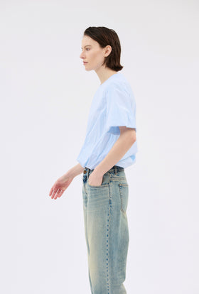 Techno Cotton Bluse, Ciel from ODEEH 