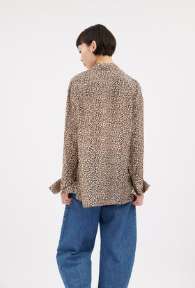 Habotai Leo Shirt, Café Noir from ODEEH 