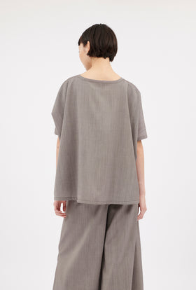 Light Weight Wool Shirt, Taupe from ODEEH 