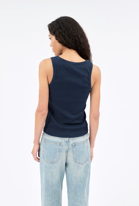 Organic Single Jersey Top, Navy from ODEEH 