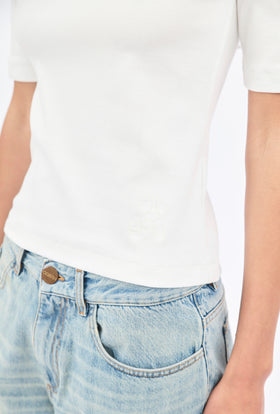 Organic Single Jersey T-Shirt, Milk from ODEEH 