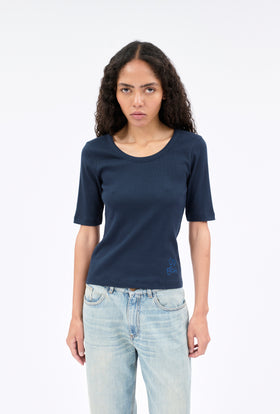 Organic Single Jersey T-Shirt, Navy from ODEEH 