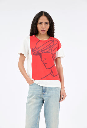 Organic Single Jersey T-Shirt, True Red from ODEEH 