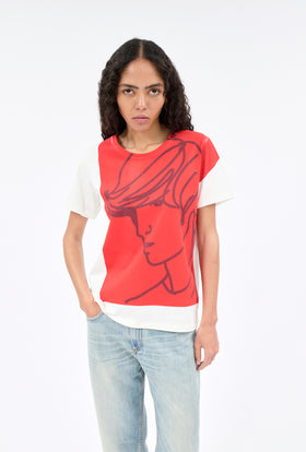 Organic Single Jersey T-Shirt, True Red from ODEEH 