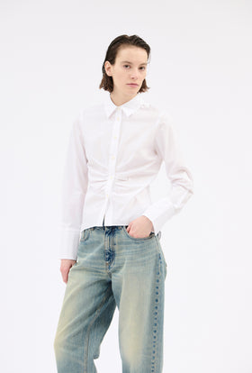 Poplin Bluse, White from ODEEH 