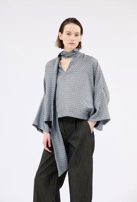 Mini Chestnuts Bluse, Foggy Blue from ODEEH 