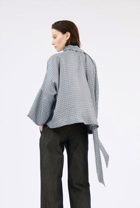 Mini Chestnuts Bluse, Foggy Blue from ODEEH 