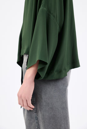 SILK ACETATE Bluse, Night Forest from ODEEH 
