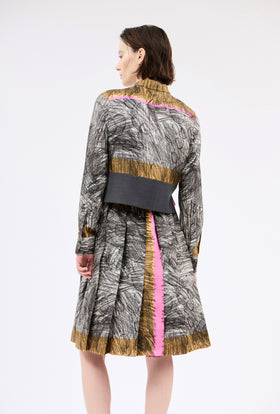 FOULARD SCRIBBLES Bluse, Black White from ODEEH 