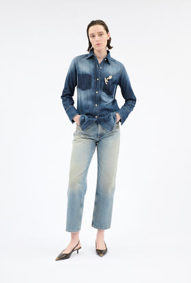 Denim Bluse, Indigo from ODEEH 