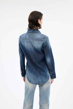 Denim Bluse, Indigo from ODEEH 
