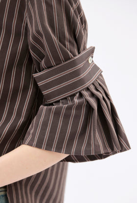 Mens Stripe Bluse, Toffee from ODEEH 