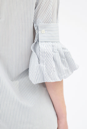 Mens Stripe Bluse, Ice Blue from ODEEH 