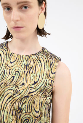 PAISLEY WAVES Top, Greengold from ODEEH 