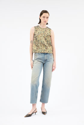 PAISLEY WAVES Top, Greengold from ODEEH 