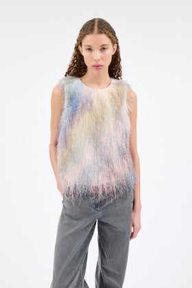 FRINGY RAINBOW Top, Seablue from ODEEH 