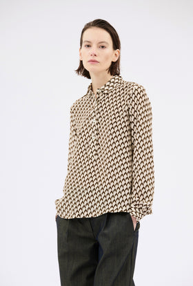 Chevrons Bluse, Mink from ODEEH 
