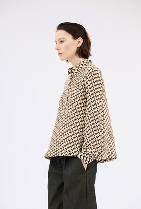 Chevrons Bluse, Mink from ODEEH 