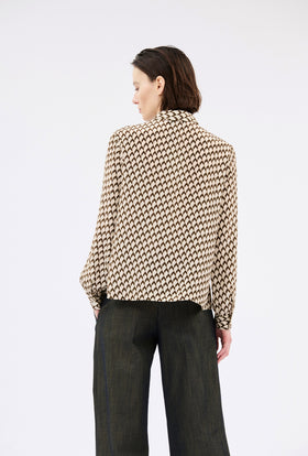 Chevrons Bluse, Mink from ODEEH 
