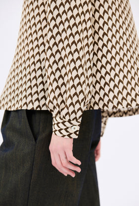 Chevrons Bluse, Mink from ODEEH 
