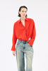 Light Oxford Wool Bluse, Fire Red from ODEEH 
