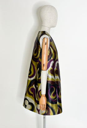 Shiny Serge Blurred Paisley Kleid, Merlot from ODEEH 