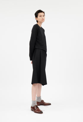 Light Wool Jersey Kleid, Jet Black from ODEEH 