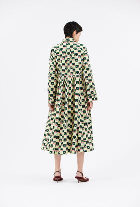 Brush Strokes Kleid, Evergreen from ODEEH 